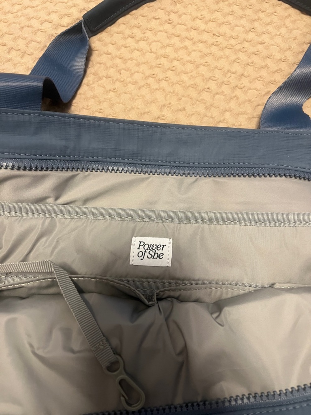 Athleta Blue Nylon Tote Bag - Picture 2 of 3